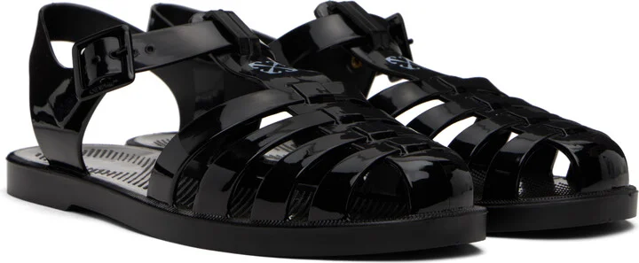 Off-White Black Arrow PVC Flat Sandals - Image 4