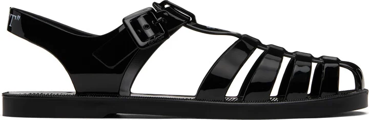 Off-White Black Arrow PVC Flat Sandals