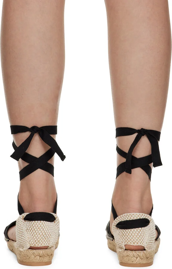 Off-White Black & Beige Diag Espadrilles - Image 2