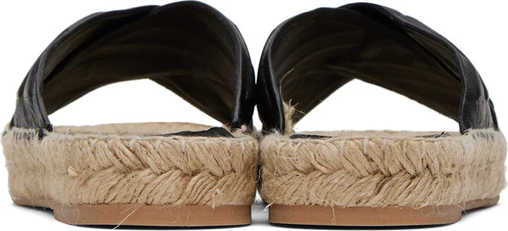 Off-White Black & Beige Diag Lea Sandals - Image 2