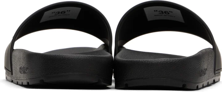Off-White Black Bookish Pool Slides - Image 2