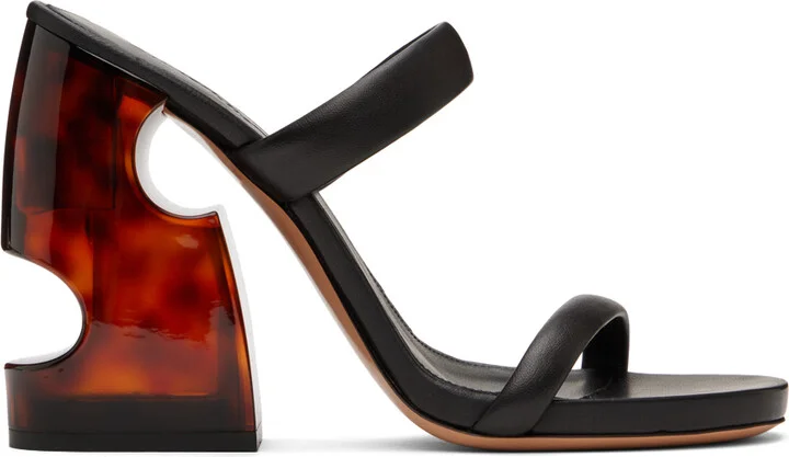 Off-White Black & Brown Meteor Heeled Sandals