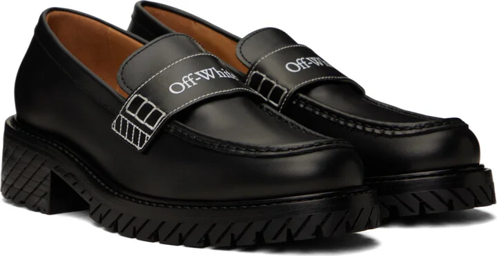 Off-White Black Combat Loafers - Image 4