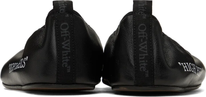 Off-White Black 'High Heel' Ballerina Flats - Image 2