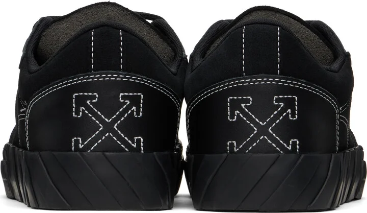 Off-White Black Leather Vulcanized 779 Sneakers - Image 2