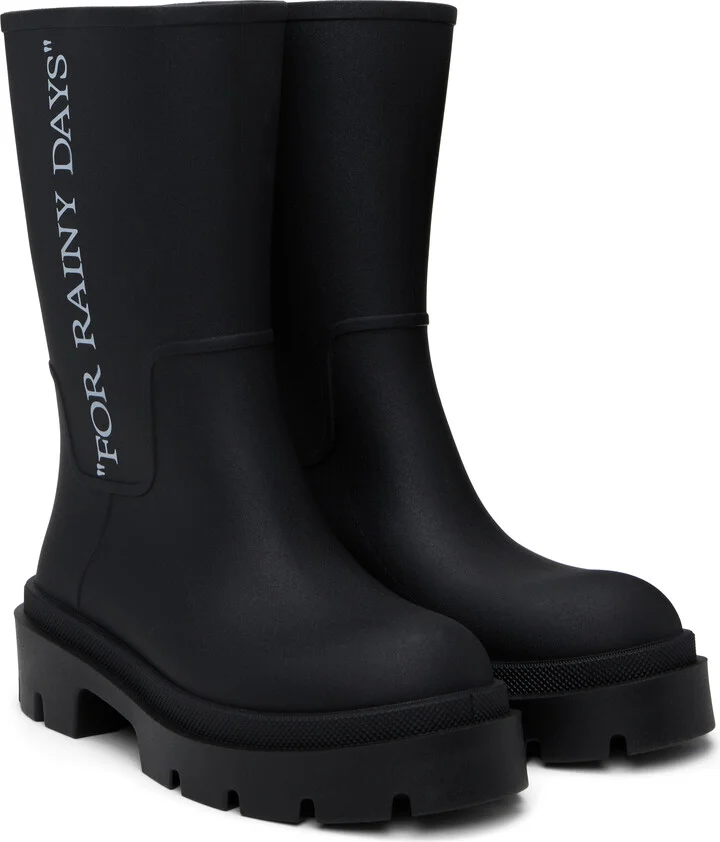 Off-White Black Reboot 'Rainy Days' Boots - Image 4