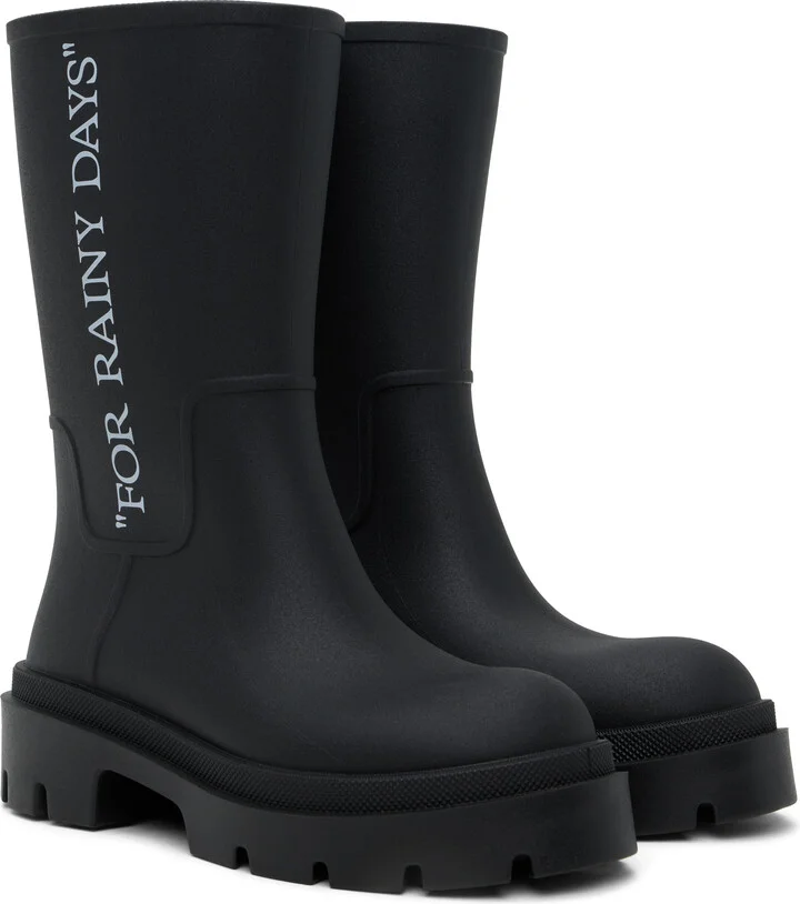 Off-White Black Reboot Rainy Days Boots - Image 4