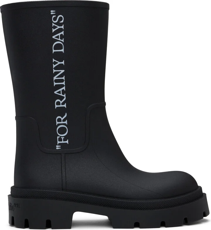 Off-White Black Reboot 'Rainy Days' Boots