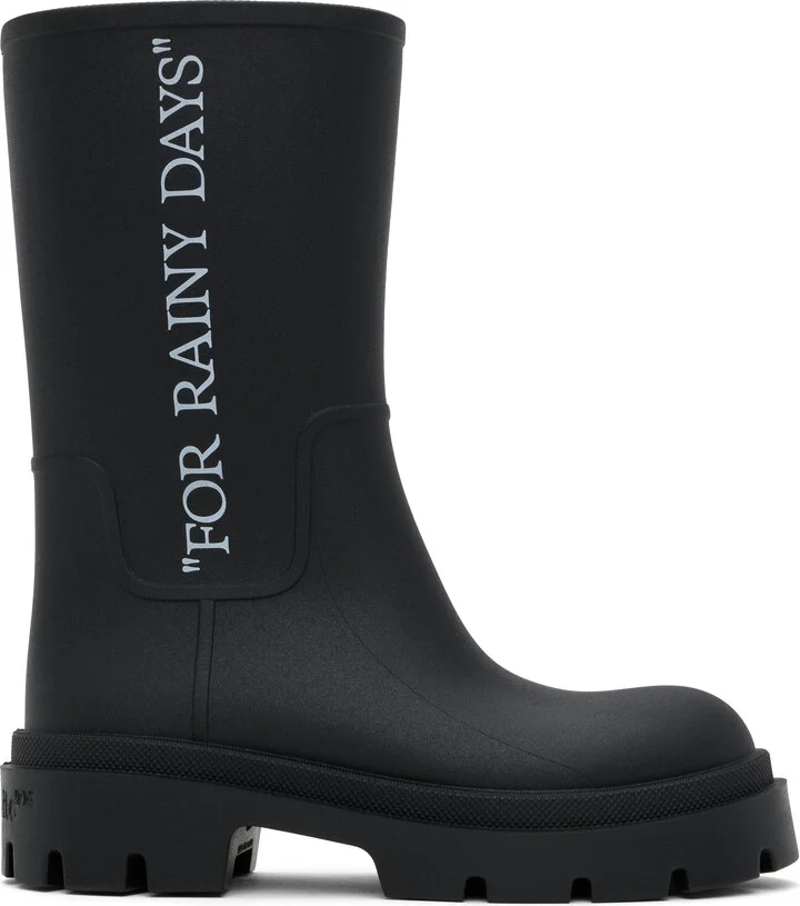 Off-White Black Reboot Rainy Days Boots