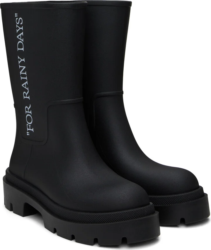 Off-White Black Reboot 'Rainy Days' Chelsea Boots - Image 4