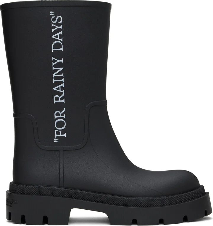 Off-White Black Reboot 'Rainy Days' Chelsea Boots