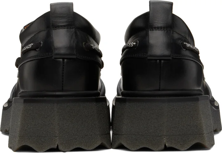 Off-White Black Sponge Boat Shoes - Image 2