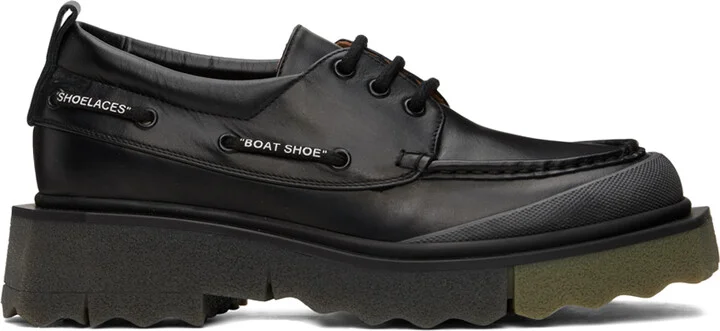 Off-White Black Sponge Boat Shoes