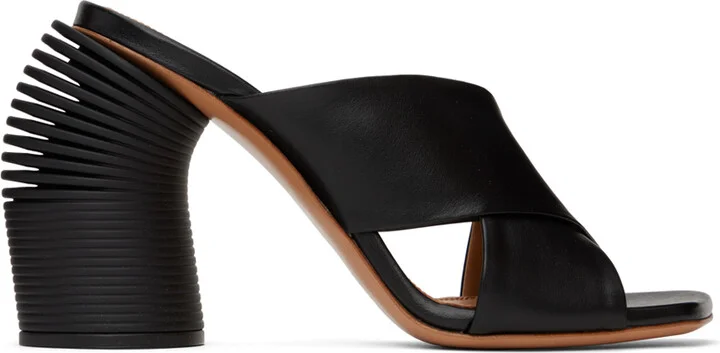 Off-White Black Spring Heeled Sandals