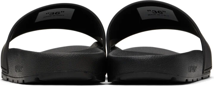 Off-White Black 'This That' Pool Slides - Image 2