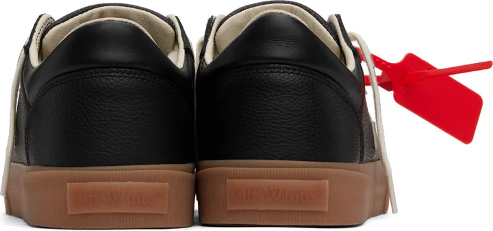 Off-White Black Vulcanized Leather Sneakers - Image 2
