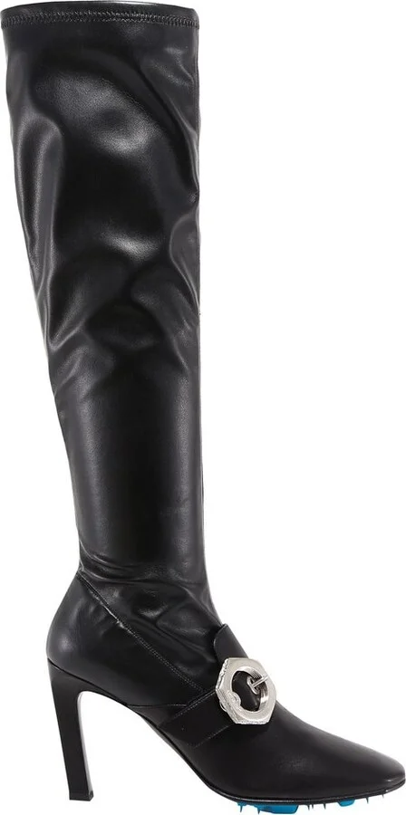Off-White Buckle-Detailed Knee-High Boots