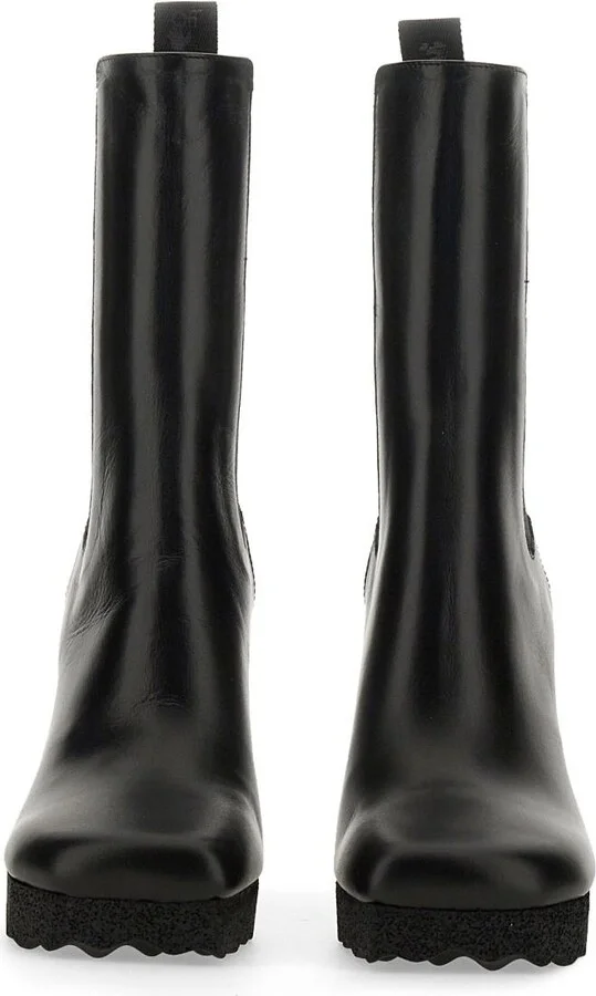 Off-White Chelsea Boot With Heel - Image 2