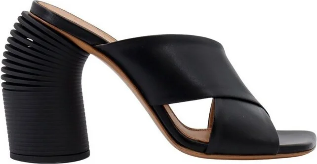 Off-White Crossover Strap Heeled Mules