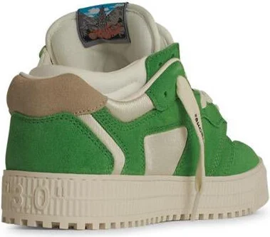 Off-White 'Floating' Green Leather Sneakers - Image 3