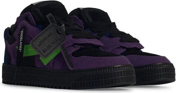 Off-White 'Floating' Purple Leather Sneakers - Image 2