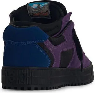Off-White 'Floating' Purple Leather Sneakers - Image 3