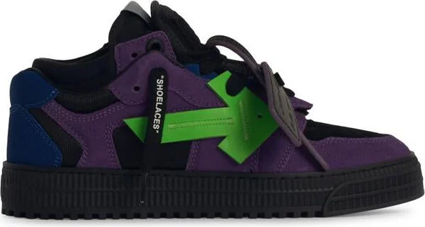 Off-White 'Floating' Purple Leather Sneakers
