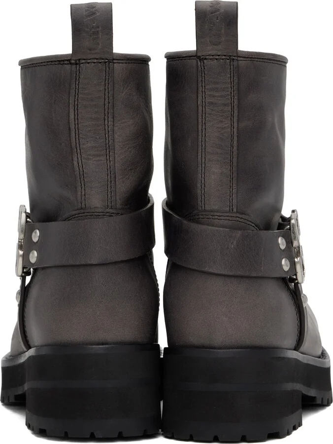 Off-White Gray Off Track Boots - Image 2