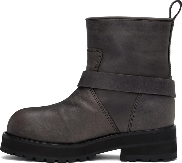 Off-White Gray Off Track Boots - Image 3