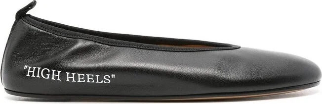 Off-White High Heels Ballet Flats