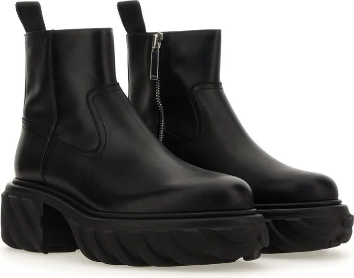 Off-White Leather Boot - Image 2