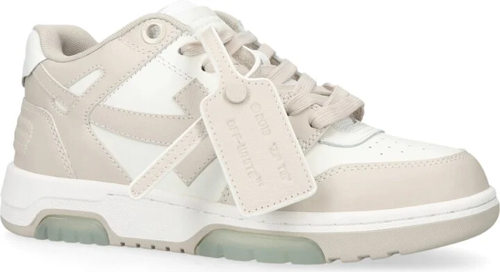 Off-White Leather Out of Office Sneakers - Image 3