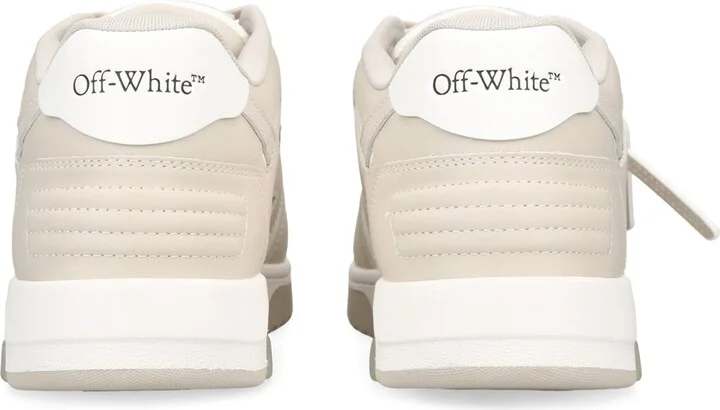Off-White Leather Out of Office Sneakers - Image 2