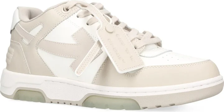 Off-White Leather Out of Office Sneakers - Image 3
