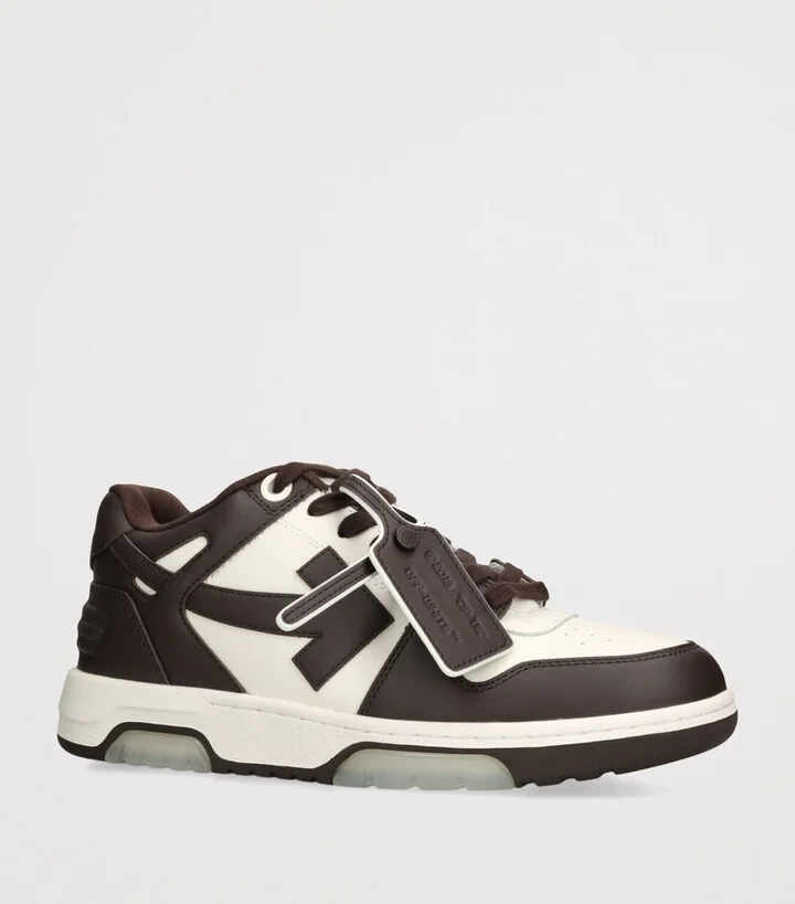 Off-White Leather Out of Office Sneakers - Image 3