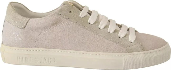 Off White Low Top Lace Up Sneakers Women's Shoes (Pre-Owned)