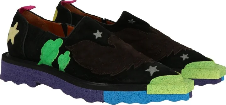 Off White Mens Black/Green Sneaker