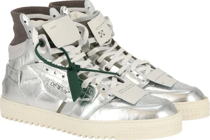 Off White Mens Silver Sneaker