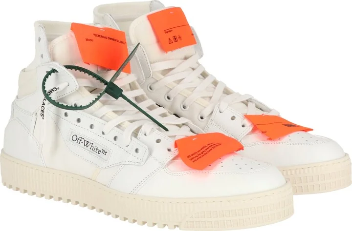 Off White Mens White/Orange Sneaker