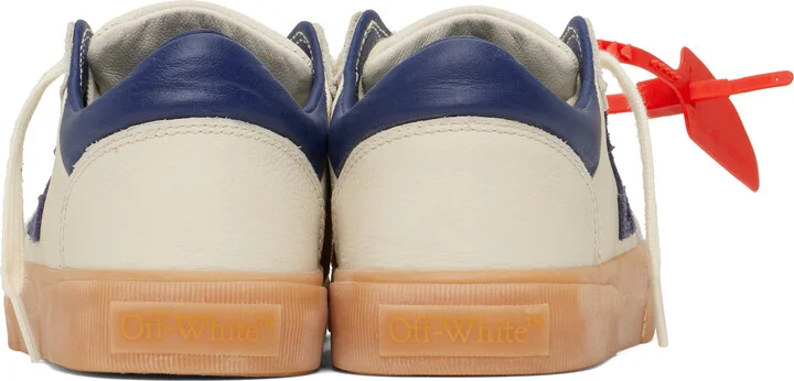 Off-White Off-White & Blue Vulcanized Vintage Sneakers - Image 2