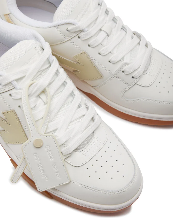 Off-white Out Of Office Panelled Leather Sneakers - Image 3