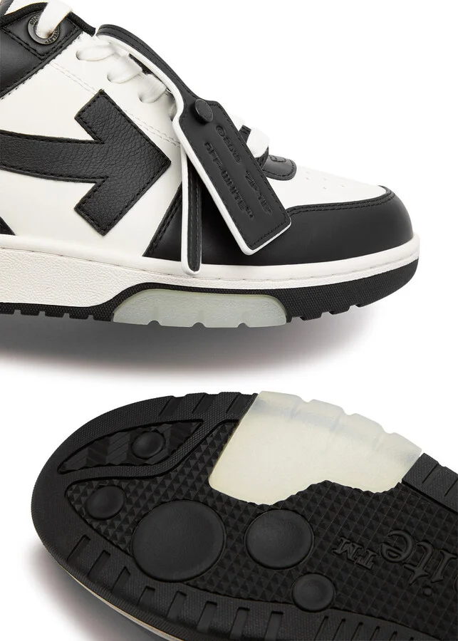 Off-white Out Of Office Panelled Leather Sneakers - Image 4