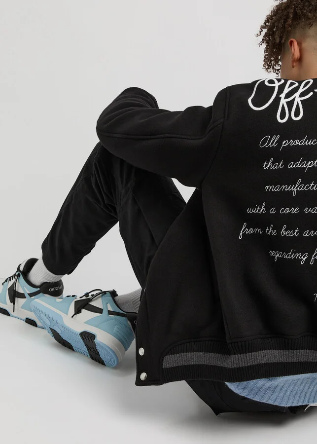 Off-white Out Of Office Panelled Leather Sneakers - Image 5