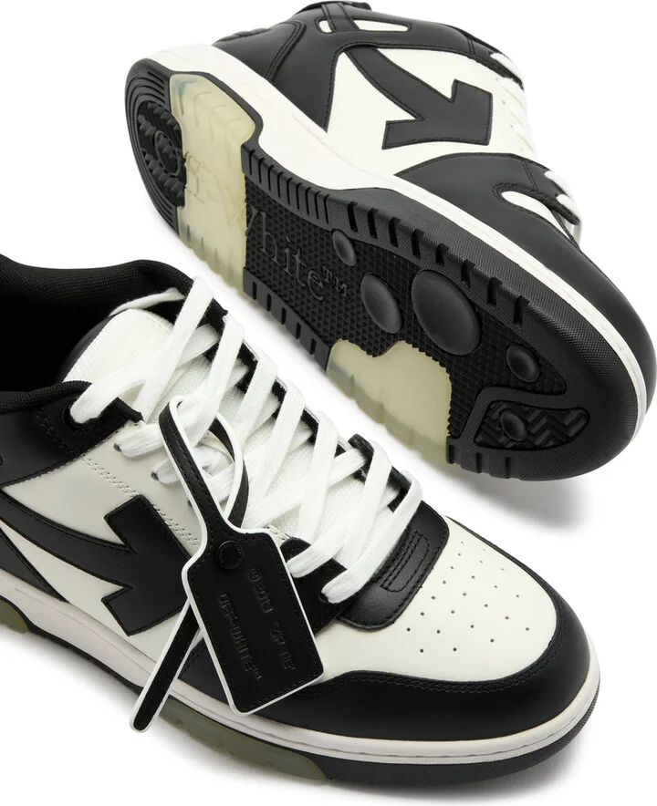 Off-white Out Of Office Panelled Leather Sneakers - Image 3