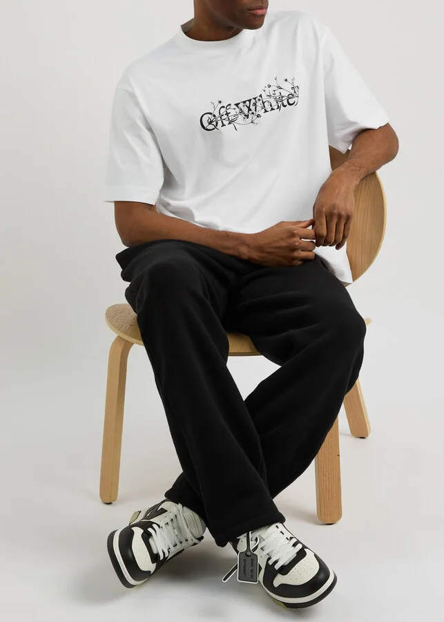 Off-white Out Of Office Panelled Leather Sneakers - Image 5