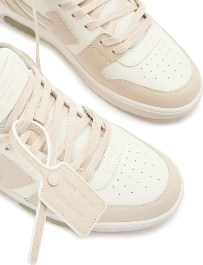 Off-white Out Of Office Panelled Leather Sneakers - Image 3