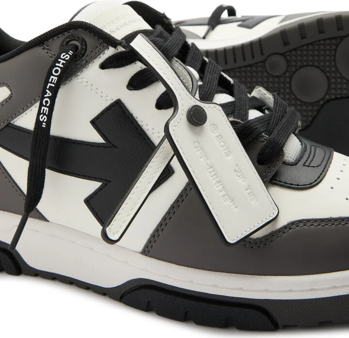 Off-white Out Of Office Panelled Leather Sneakers - Image 4