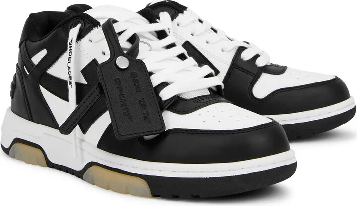 Off-white Out Of Office Panelled Leather Sneakers - Image 2
