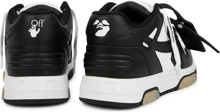 Off-white Out Of Office Panelled Leather Sneakers - Image 3