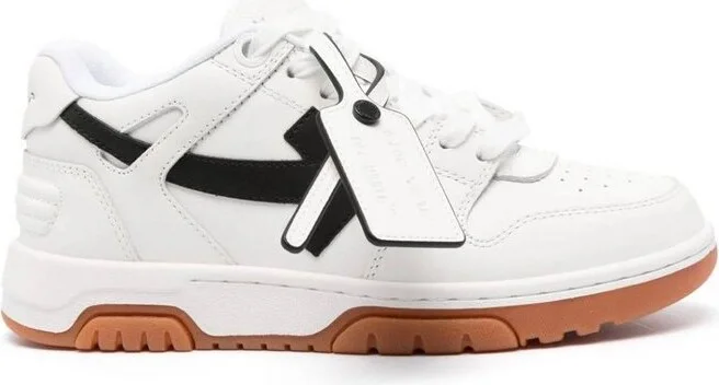 Off-White Out Of Office Round Toe Lace-Up Sneakers